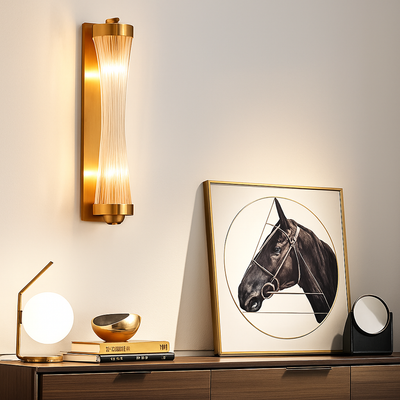 Applique murale cristal finition noire