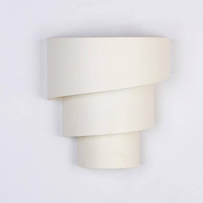Applique murale décorative en spirale blanche