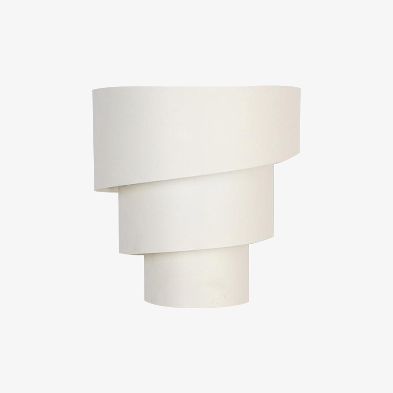 Applique murale décorative en spirale blanche