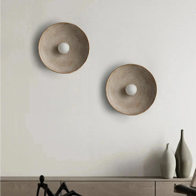 Halo lumineux diffusé par l'applique japonaise en résine