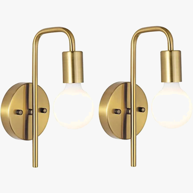 Vintage Gold and Black Metal Wall Lamp for Modern Interiors
