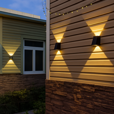 Applique solaire design en lumière blanc chaud