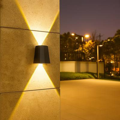 Applique solaire design en lumière colorée