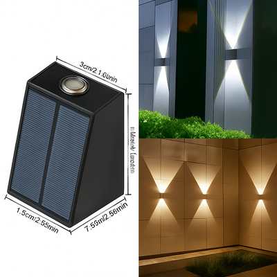 Détail du boîtier de l'applique solaire design
