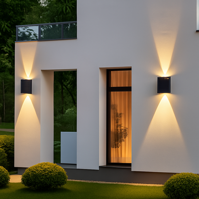 Applique solaire design en lumière chaude