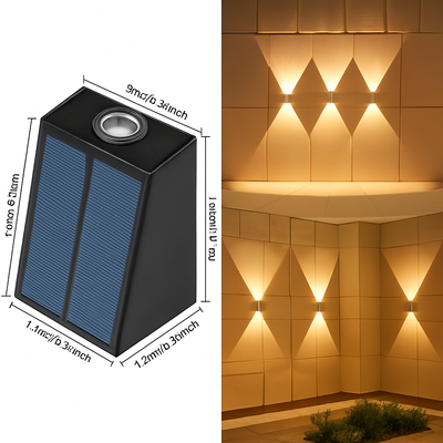 Panneau solaire de l'applique haut-bas