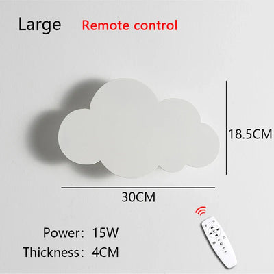 Lampe nuage en grand format sur un mur de chambre