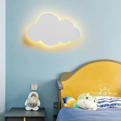 Lampe nuage murale rose