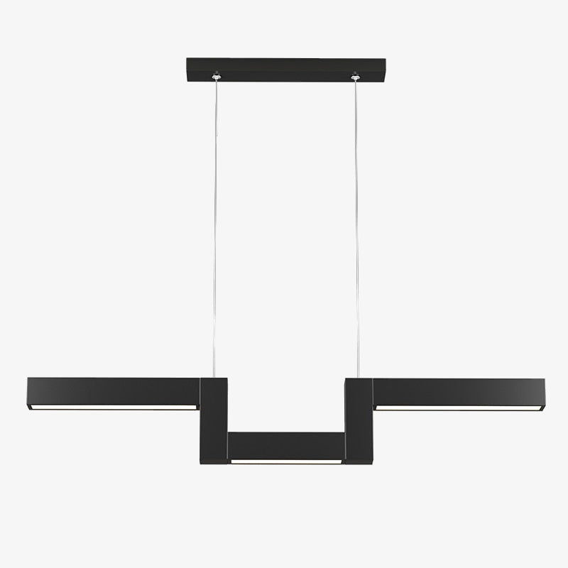 Yeray Z-Shaped Nordic Metal LED Chandelier for Modern Living Spaces