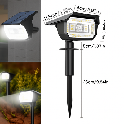 Spot solaire jardin version 56 LED blanc chaud