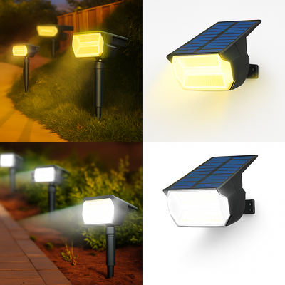 Lot de spots solaires jardin pour baliser une terrasse