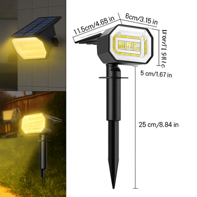 Modes d'éclairage du spot solaire jardin