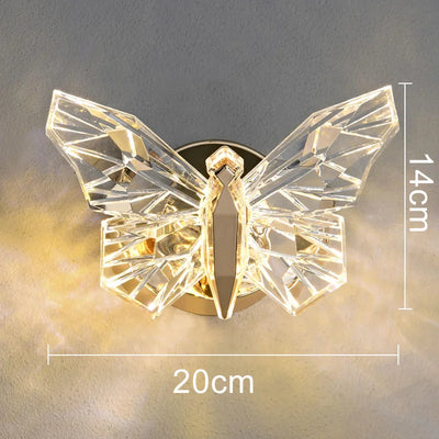 Version suspension deux têtes du luminaire papillon doré